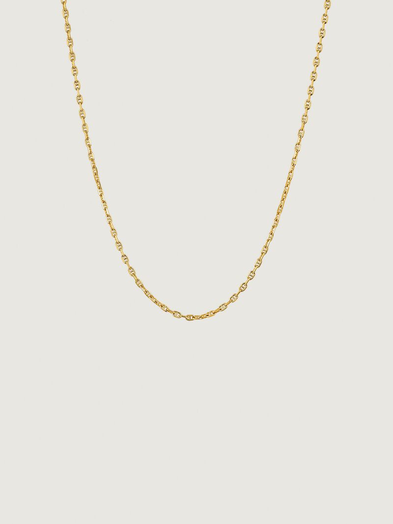 18K Yellow Gold Plated 925 Silver Curb Chain image number 0