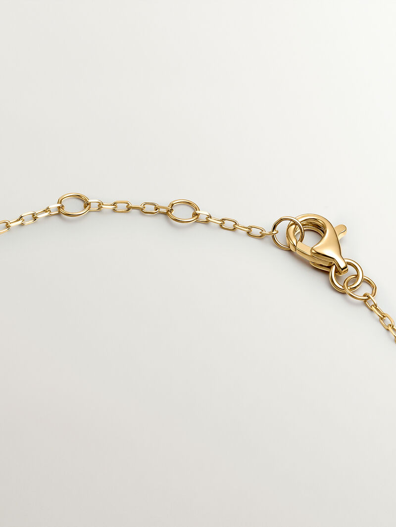 18K yellow gold bracelet with diamonds image number 3