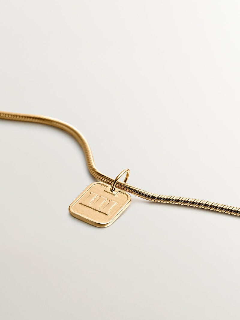 925 silver charm bathed in 18k yellow gold with number 3 image number 4