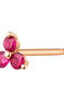 Medium rose gold clover ruby earring , J04348-03-RU-H