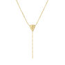 Gold plated triangular medal necklace, J04719-02