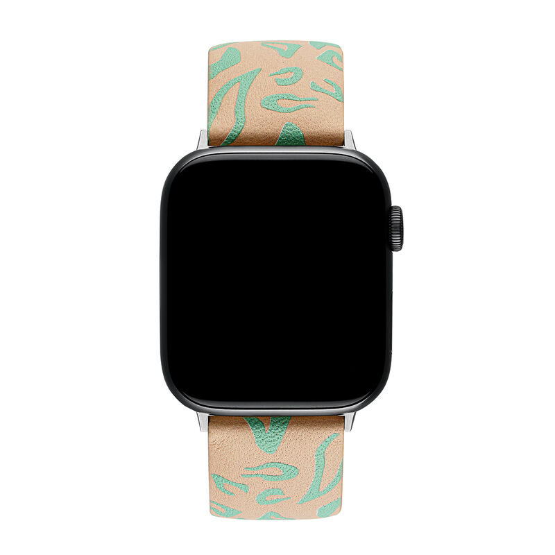 Animal print leather Apple Watch strap , IWSTRAP-PLA-P, hi-res