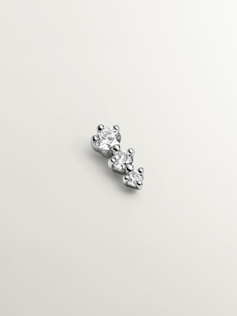 18K White Gold Piercing with Diamonds image number 0