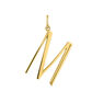 Large gold-plated silver M initial charm  , J04642-02-M