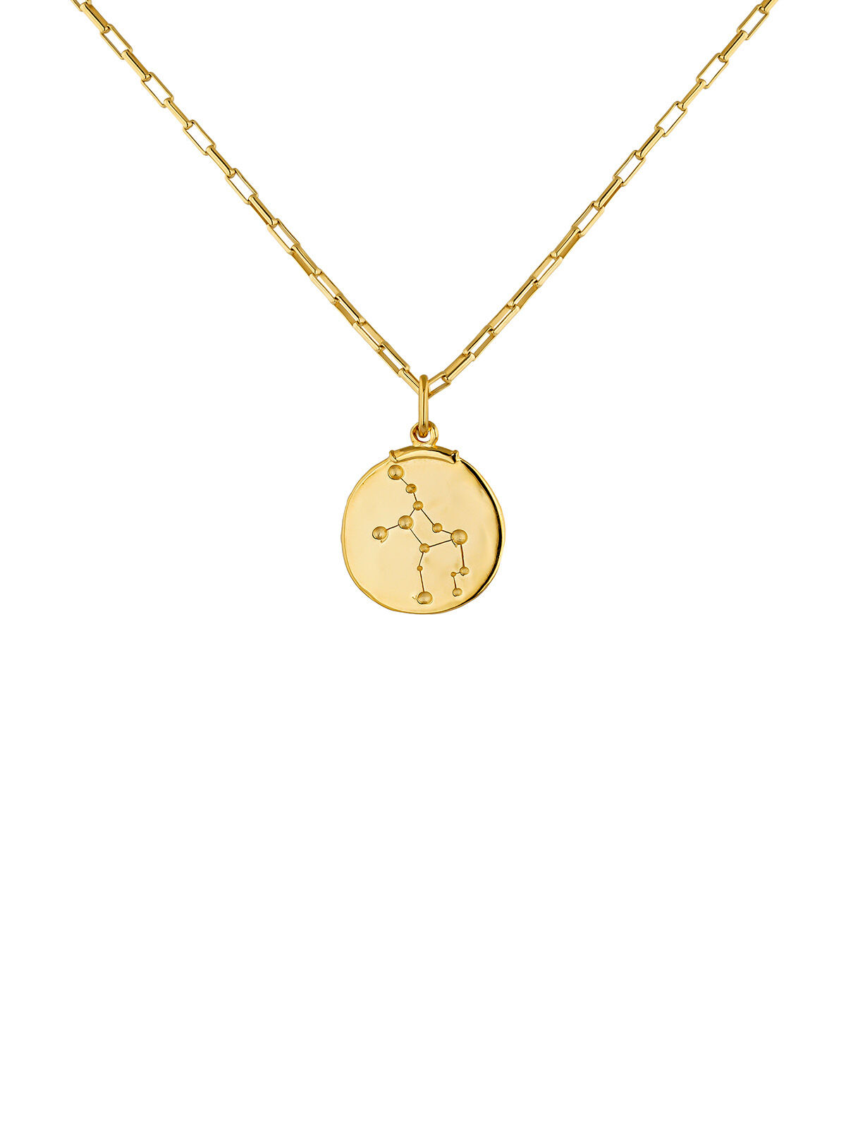 925 Silver Virgo Charm bathed in 18K Yellow Gold Aristocrazy