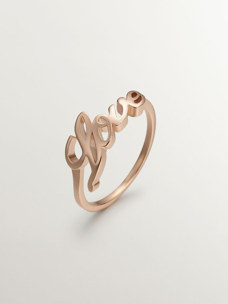 925 silver ring with word love image number 0
