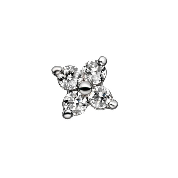 Gold shamrock earring 0.065 ct. diamonds, J00791-01-NEW-H,hi-res