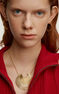 XL-size, circular, embossed pendant in 18kt yellow gold-plated sterling silver, J05213-02