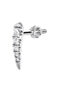 Boucle d'oreille piercing pics diamant 0,05 ct or blanc 9 kt , J03877-01-H