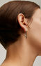Long triangular hoop earrings in silver, J05139-01