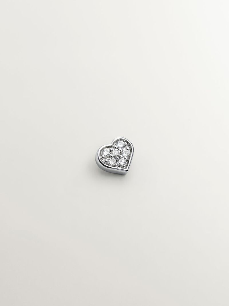 18K white gold single earring with 0.222 cts diamonds image number 0