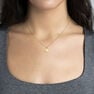Gold plated silver smiley motif necklace, J04843-02