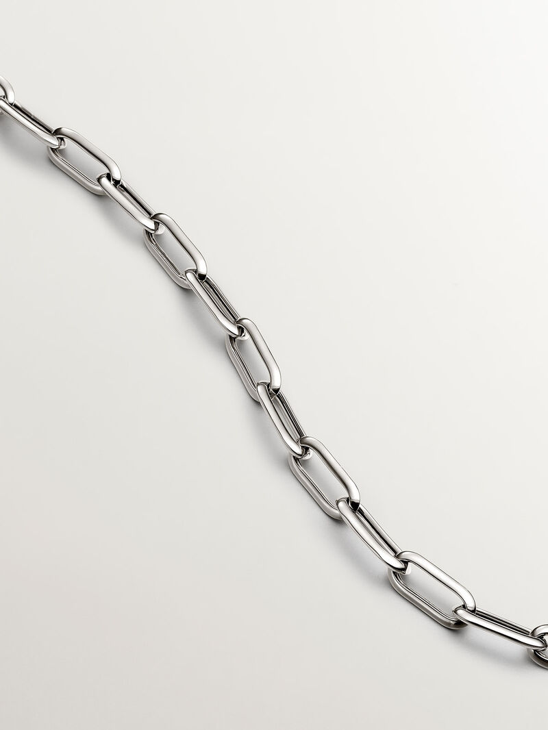 925 Silver rectangular link chain image number 2