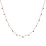 Rose gold multicolor sapphire and tsavorite motif necklace, J04341-03-MULTI