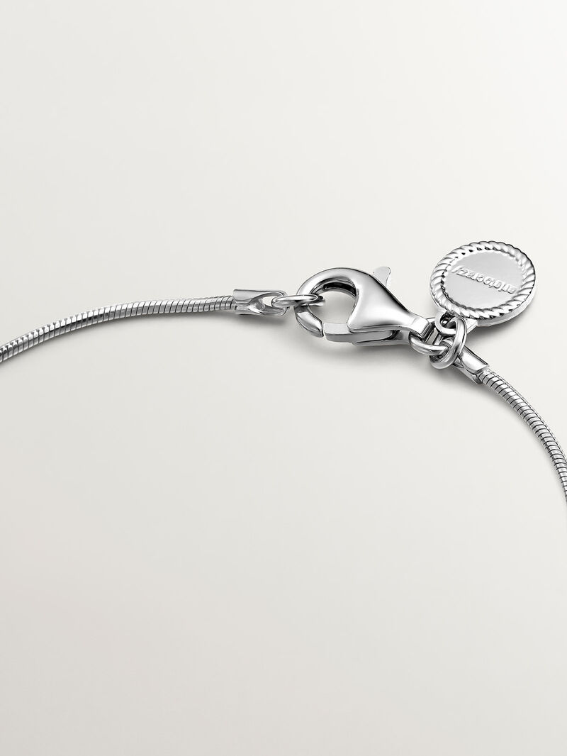 925 Barbado Link Silver Bracelet With Geometric Reason image number 6