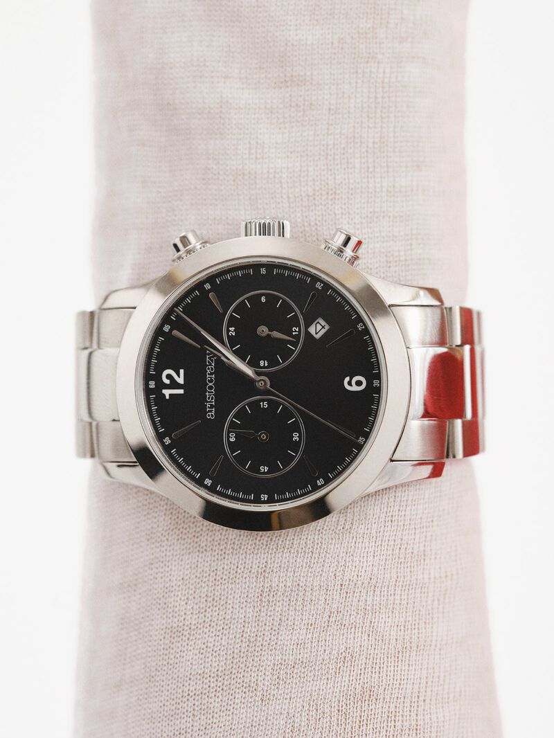 Tribeca watch in 316L steel and navy blue dial image number 1