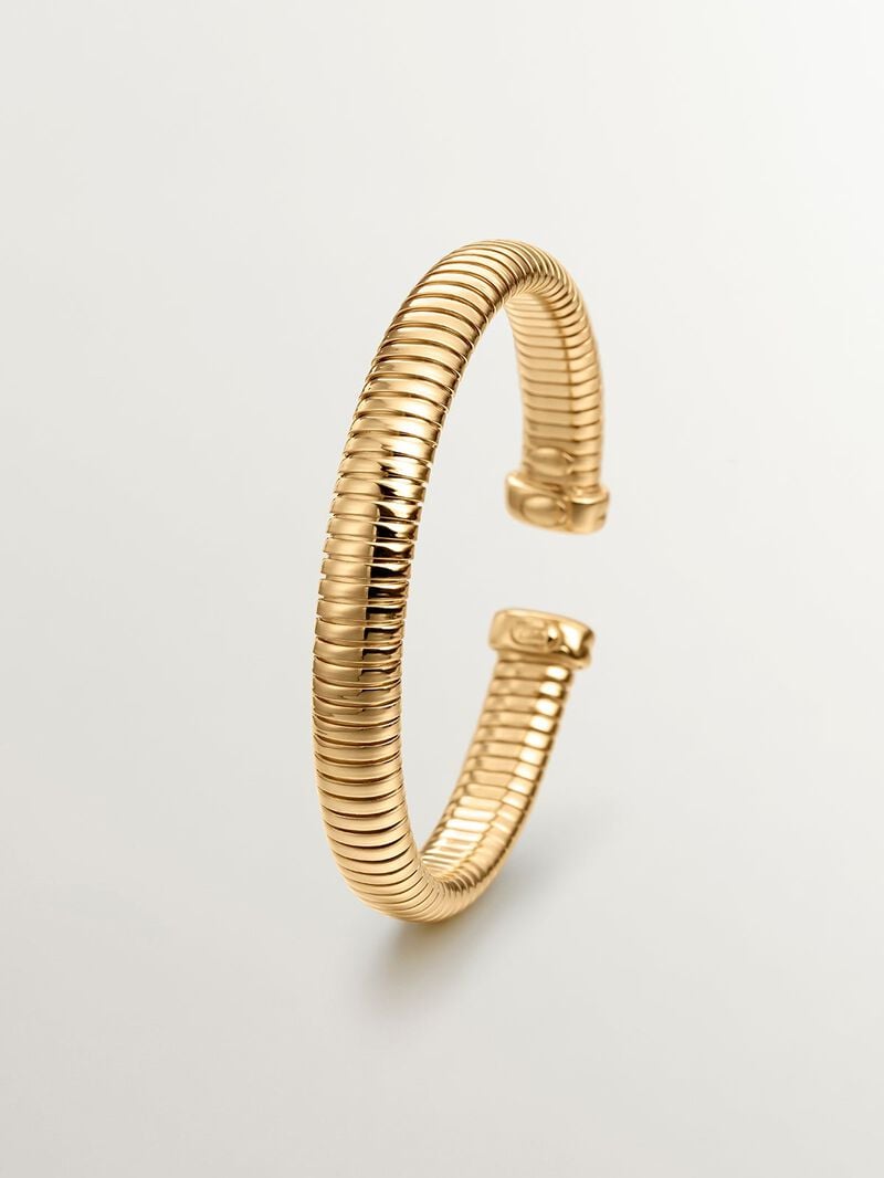 18K yellow gold plated 925 silver tumbagas bracelet image number 2