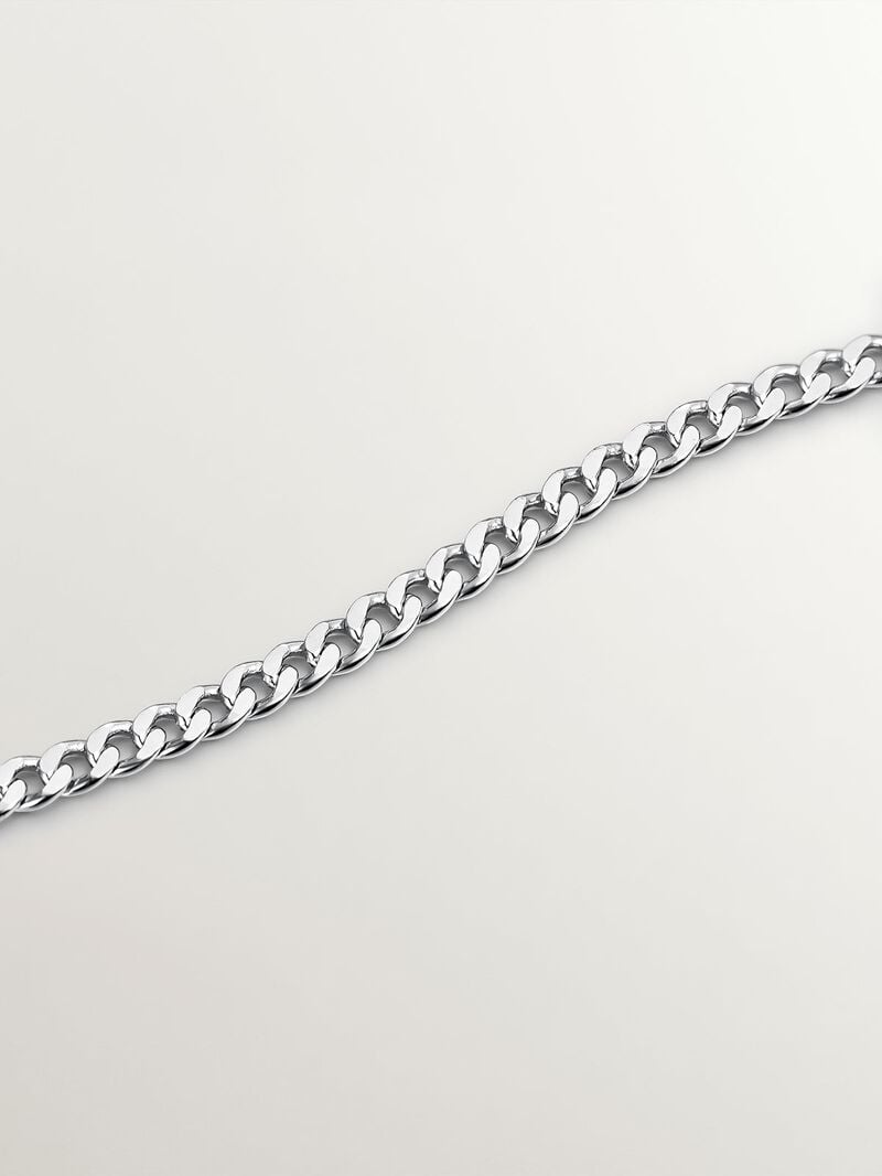 925 sterling silver chain with geometric finish image number 4