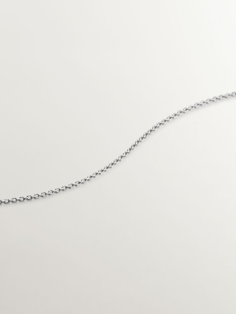 9K White Gold Pendant with Three Diamonds image number 4