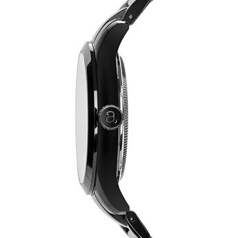 Montre Rock Icon ailes gravées bracelet acier noir , W41A-BLBLWG-AXBM, mainproduct