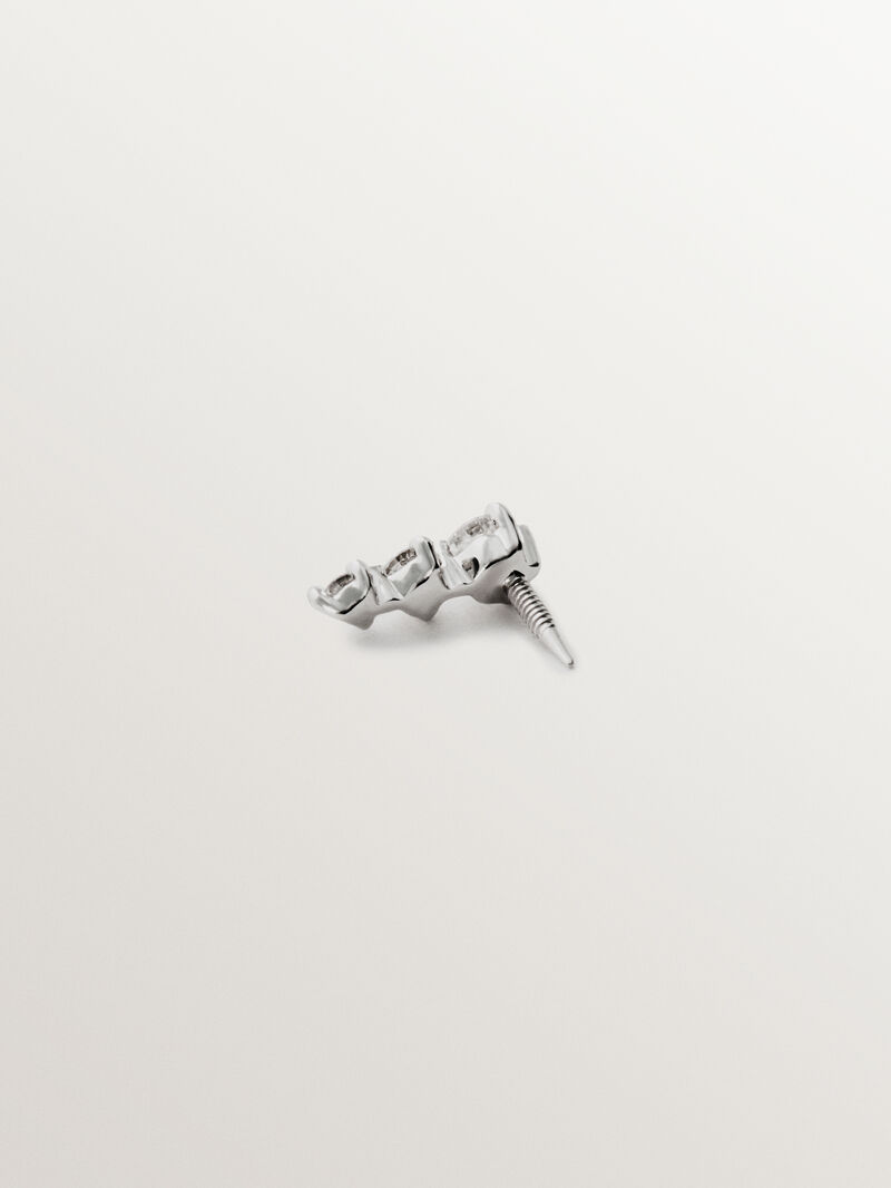 18k white gold piercing with diamonds image number 2