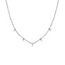 Silver leaf necklace, J04822-01