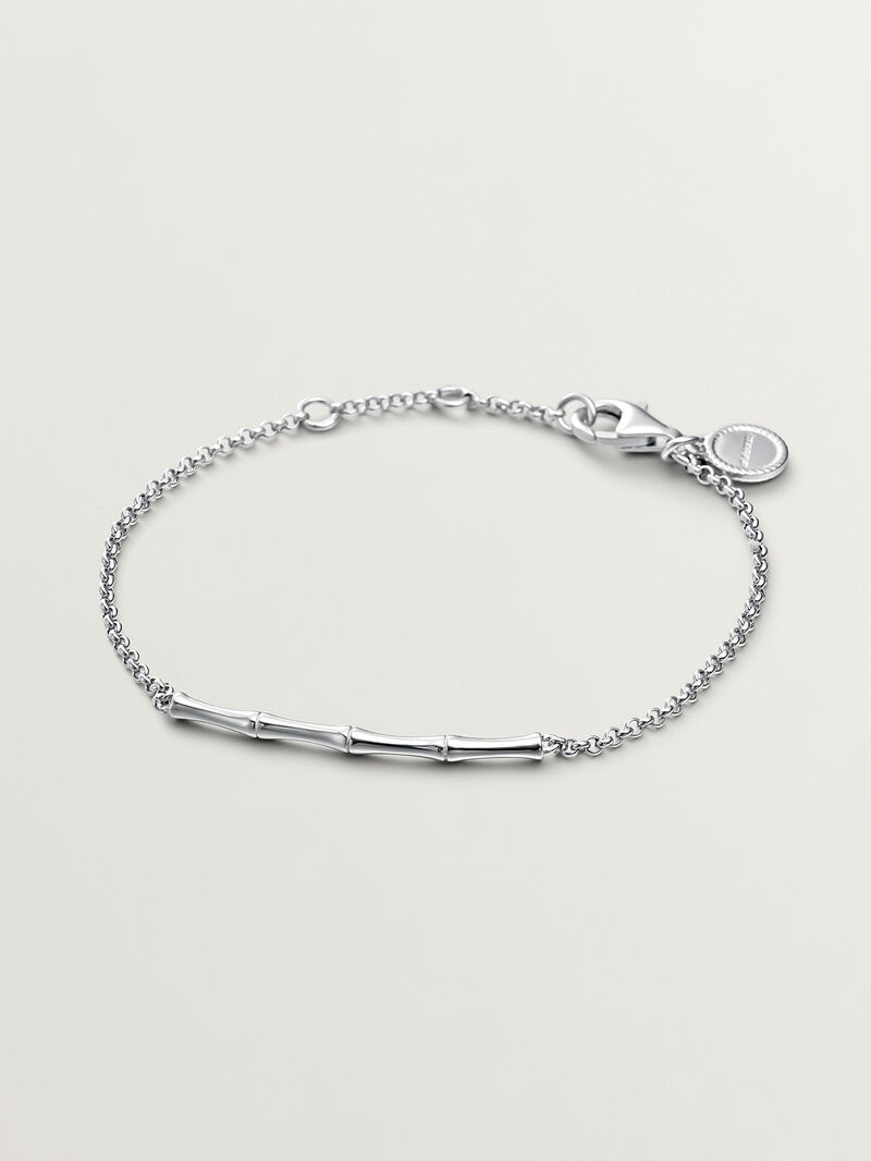 925 Silver bracelet with bamboo cane image number 0