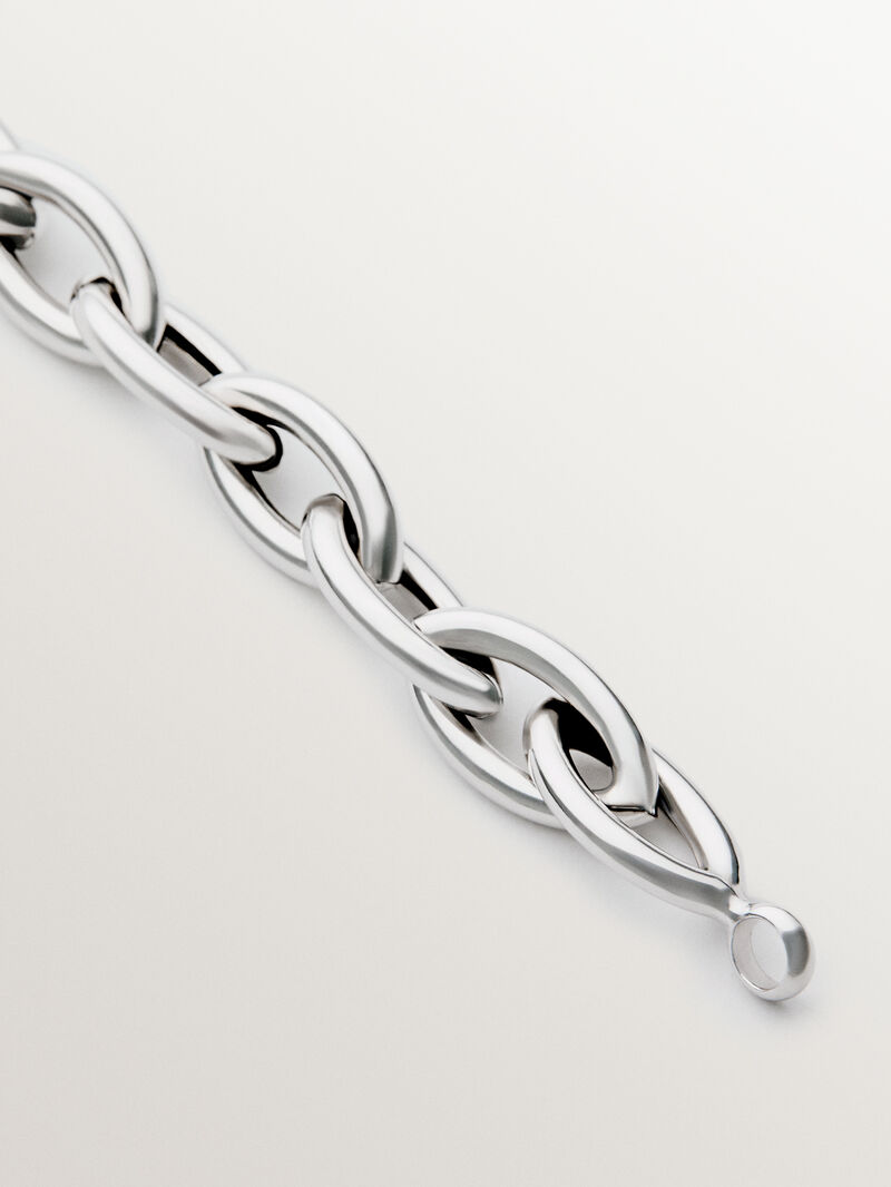 925 silver oval link bracelet image number 4