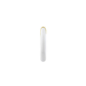 Gold-plated silver earring with white enamel  , J04129-02-WENA-H, mainproduct