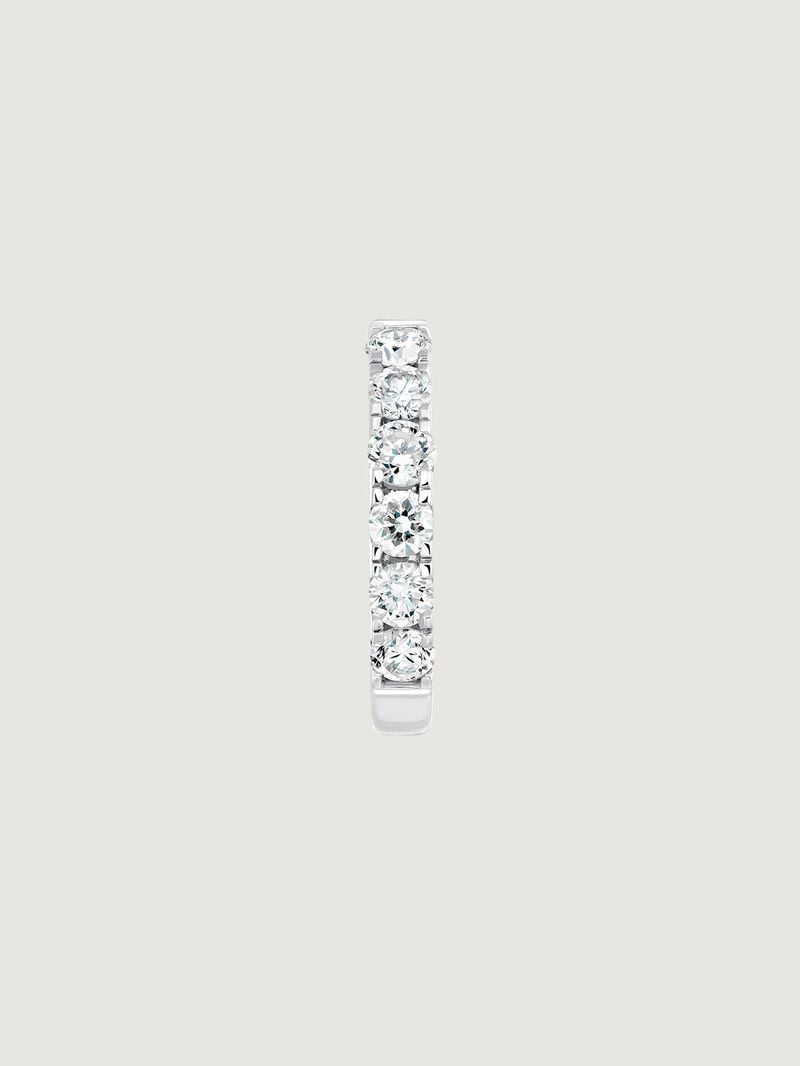Individual 18K white gold earring with 0.16cts diamonds. image number 2