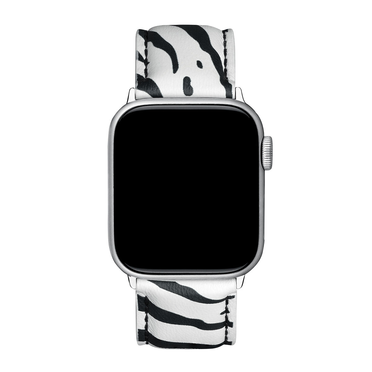 Black and white zebra leather Apple Watch leather, IWSTRAP-BWA, hi-res