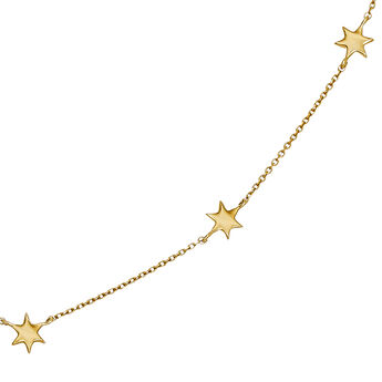 Gold necklace with stars , J03867-02, mainproduct