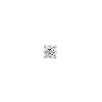 Boucle d’oreille solitaire diamant 0,03 ct or blanc , J00887-01-03-H,hi-res