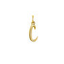 Gold-plated silver C initial charm , J03932-02-C