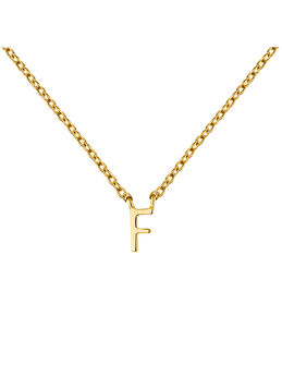 Gold Initial F necklace , J04382-02-F, mainproduct