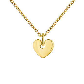 Gold plated heart pendant necklace , J04848-02, mainproduct
