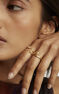Anillo serpiente plata recubierta oro, J01982-02
