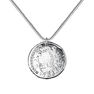 Silver coin pendant , J03590-01-WT