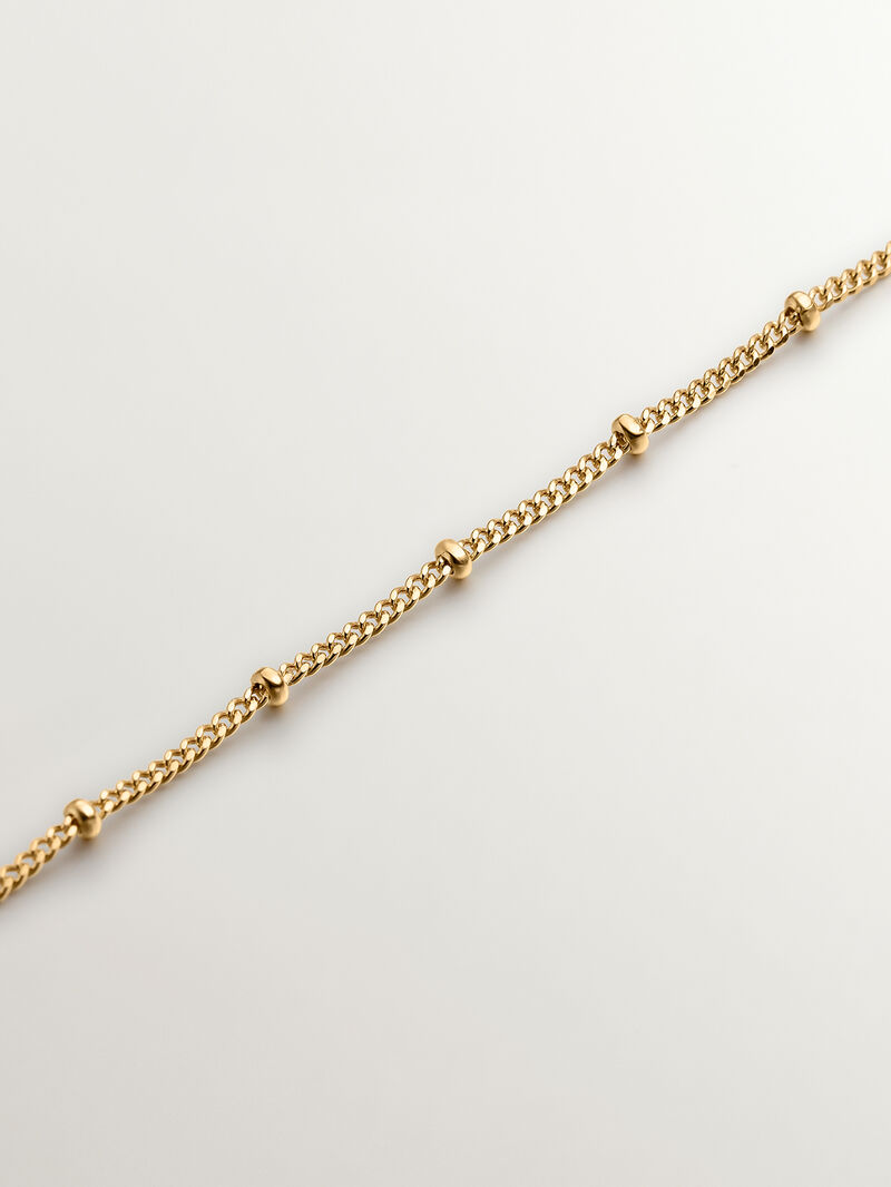 925 Silver necklace coated in 18K yellow gold with stars and moons. image number 2