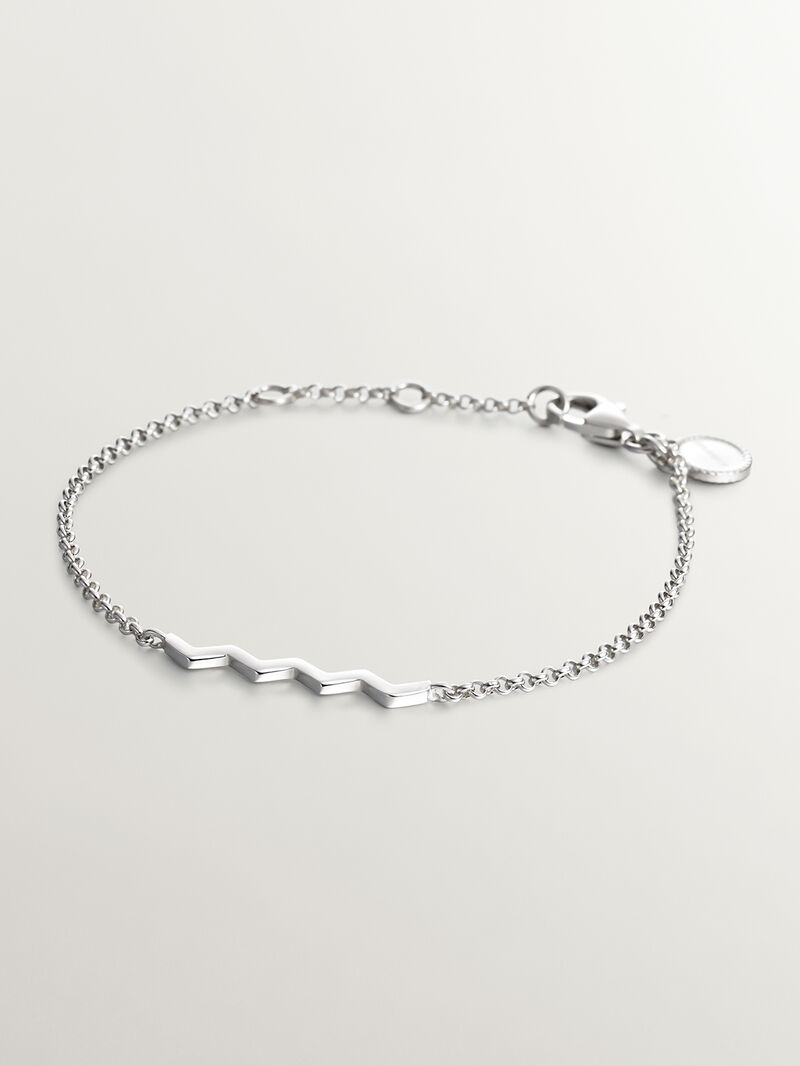 Pulsera de plata 925 con zigzag image number 0