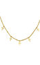 Gold-plated silver necklace with several crosses , J04863-02