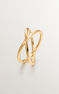 Gold plated silver fine cross ring , J01258-02