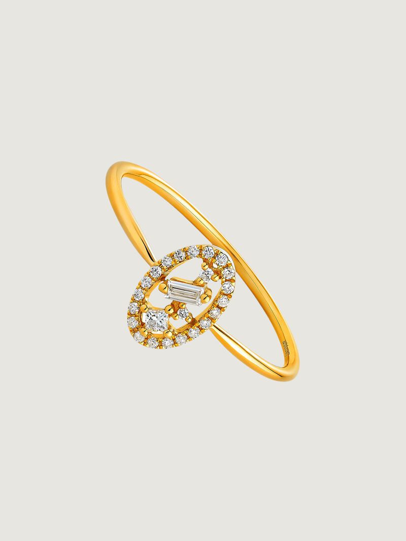 18K Yellow Gold Ring with 0.32 cts Diamonds image number 0