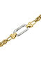 Mixed link chain in 18k yellow gold-plated silver, J05338-02-45