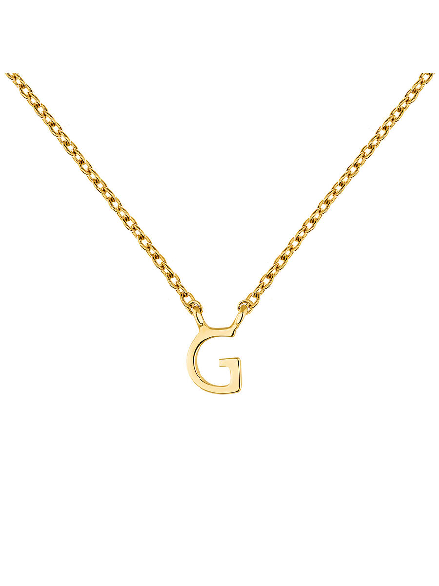 Collar inicial G oro 9 kt , J04382-02-G, mainproduct