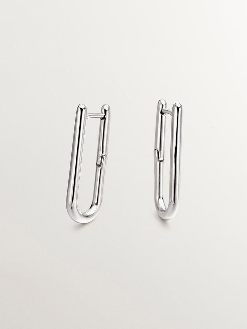 925 long silver ring earrings image number 6