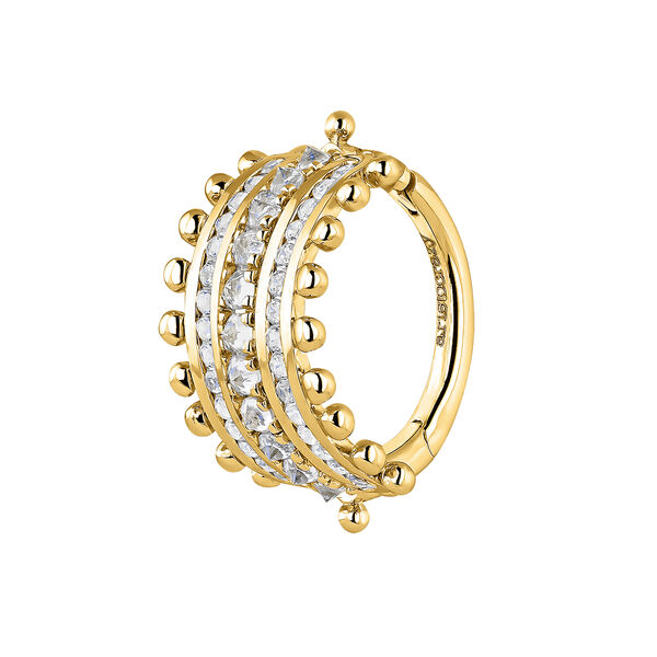 9kt gold sapphires hoop earring, J04697-02-WS-H,hi-res