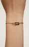Pulsera cruzada plata bicolor , J04914-09