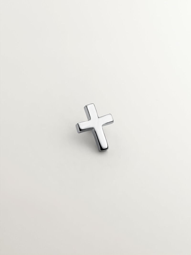 925 silver cross-shaped earring image number 0