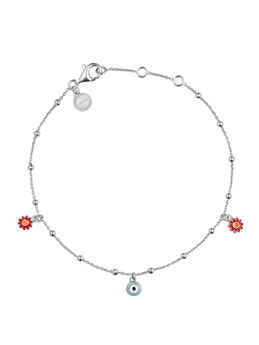 Anklet in silver with multicoloured enamel from the RUSH collection, J05414-01-MULENA,hi-res